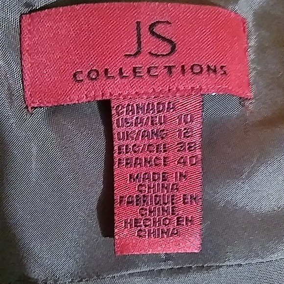 JS COLLECTIONS LONG BROWN SATIN FORMAL DRESS SIZE 10 - Picture 11 of 16